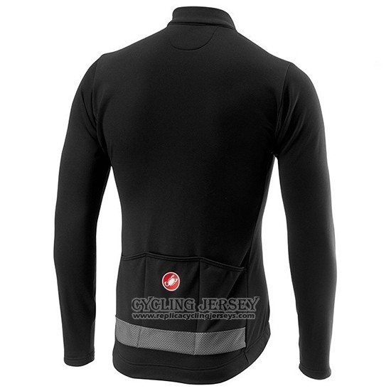 2019 Cycling Jersey Castelli Puro 3 Gray Black Long Sleeve And Bib Tight